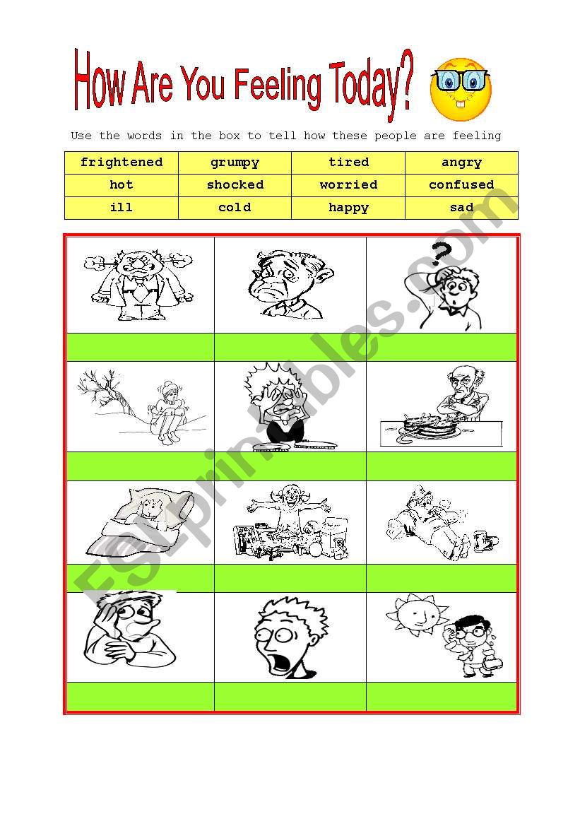 How Are You Feeling Today? worksheet