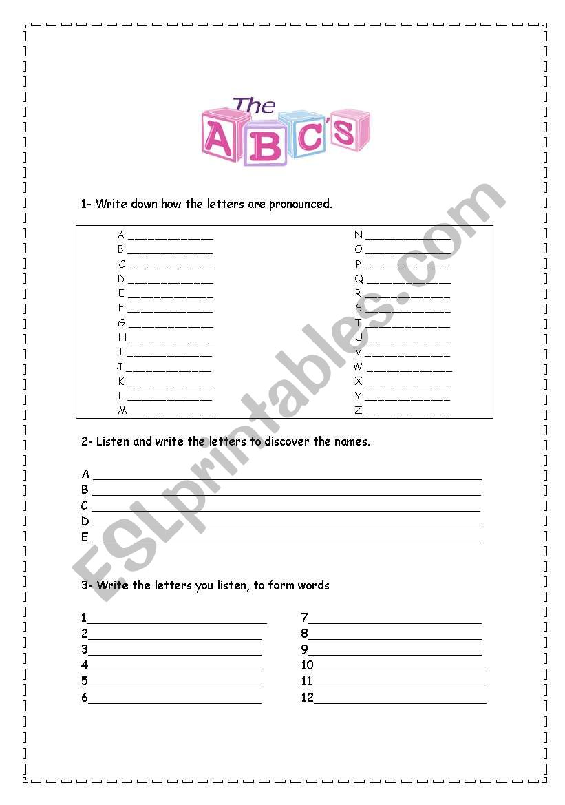 Alphabet Exercises worksheet