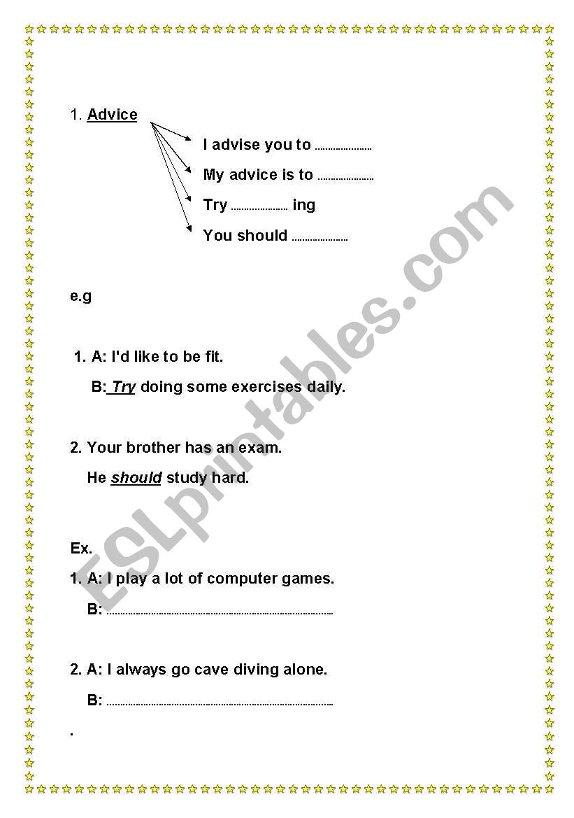 language functions worksheet