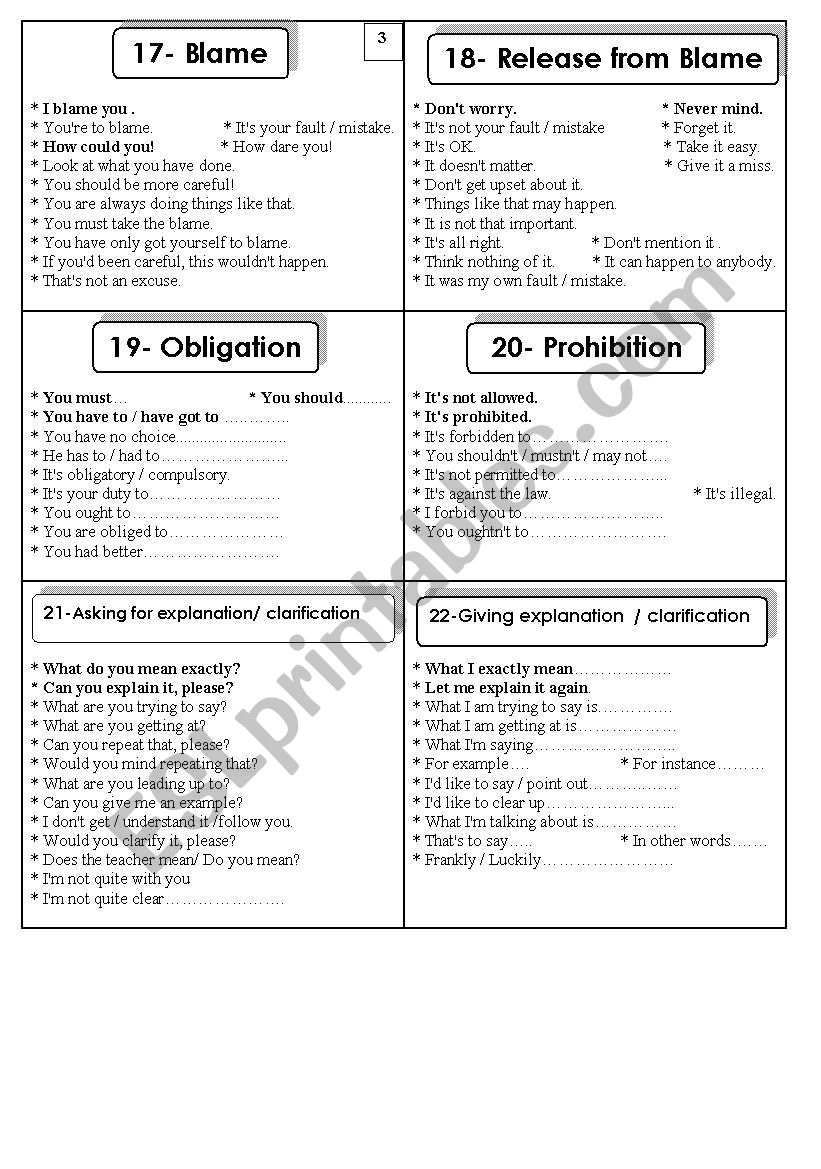  language functions part 2 worksheet