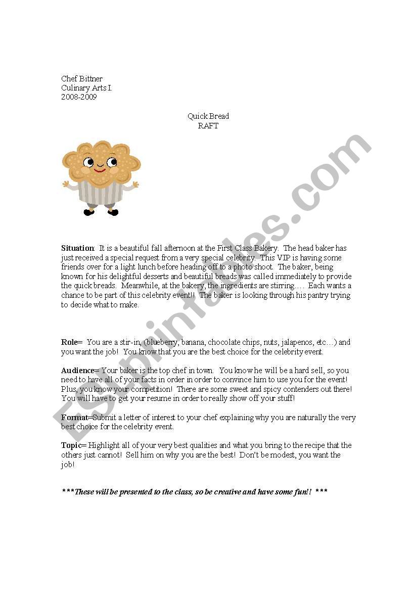 Muffin RAFT worksheet