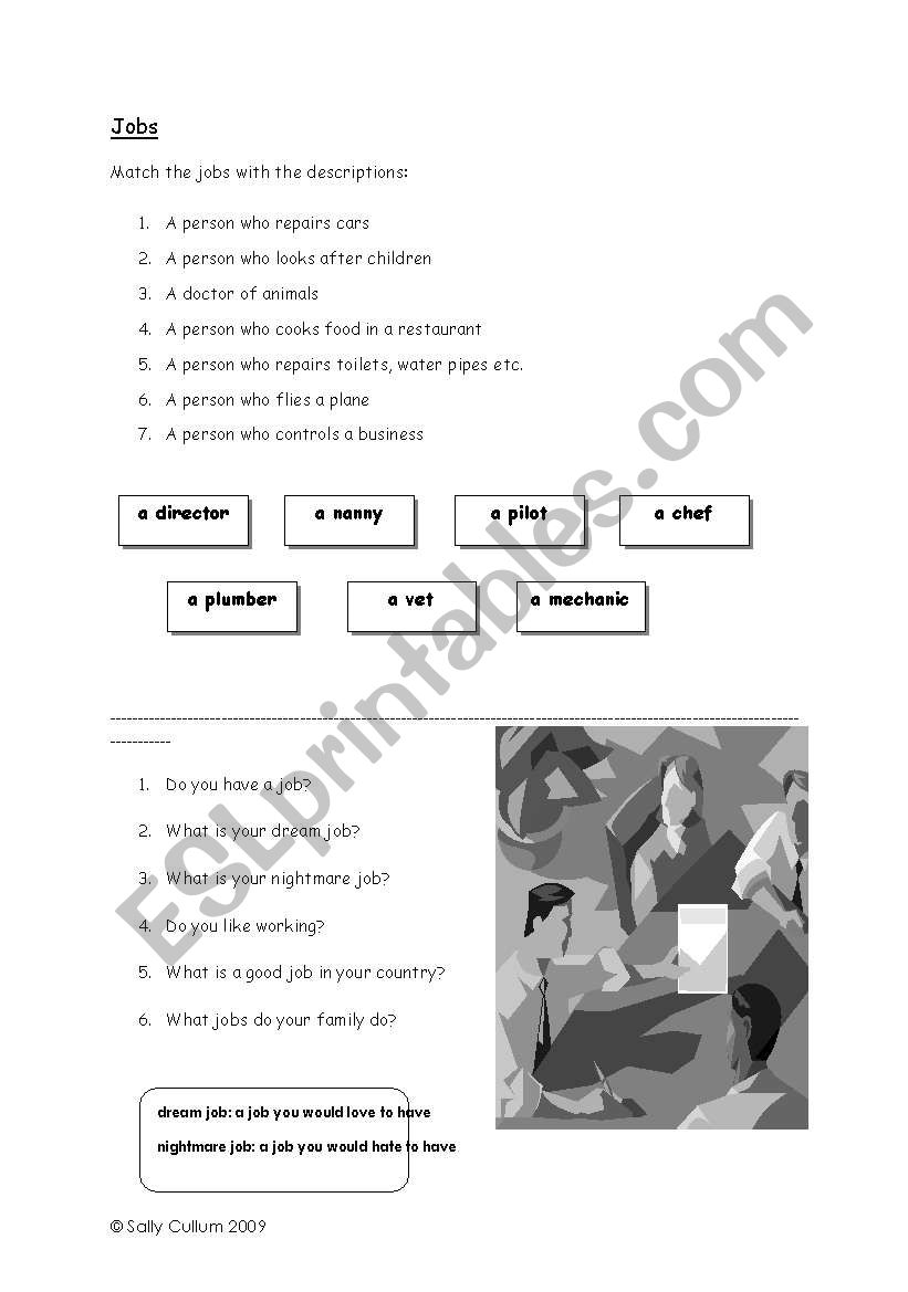 Jobs worksheet