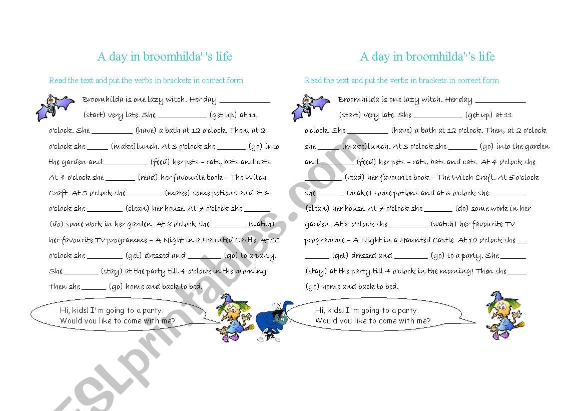 halloween - present simple worksheet