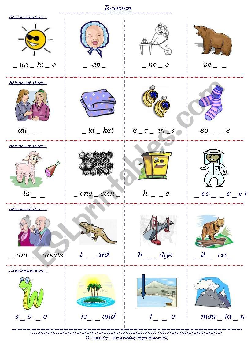 Vocabulary dictation with so nice pictures