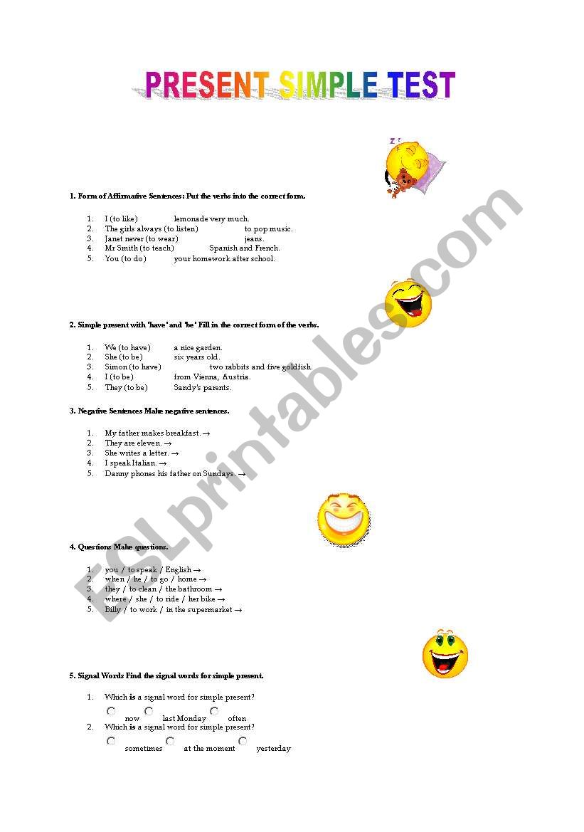 present siplme exercise worksheet