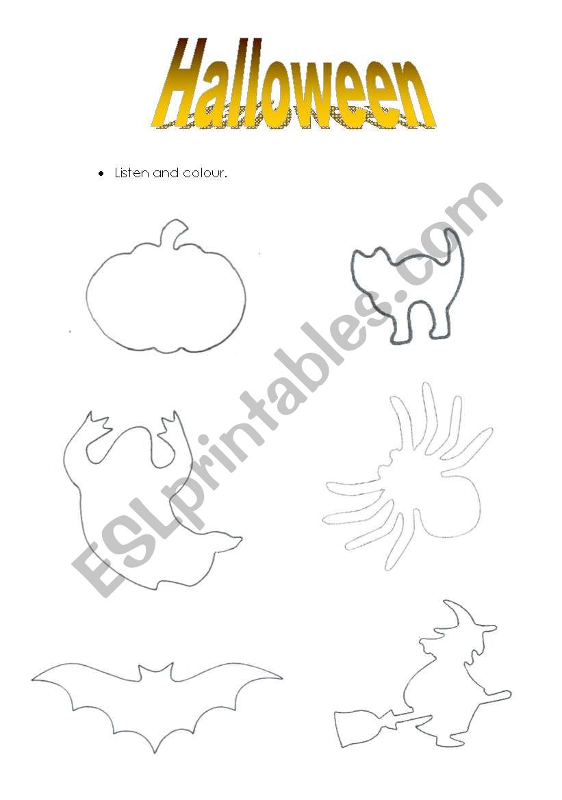 halloween worksheet