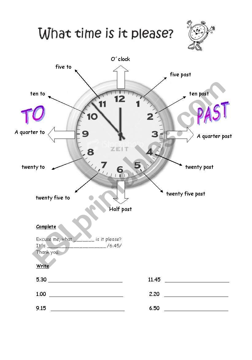 The time worksheet