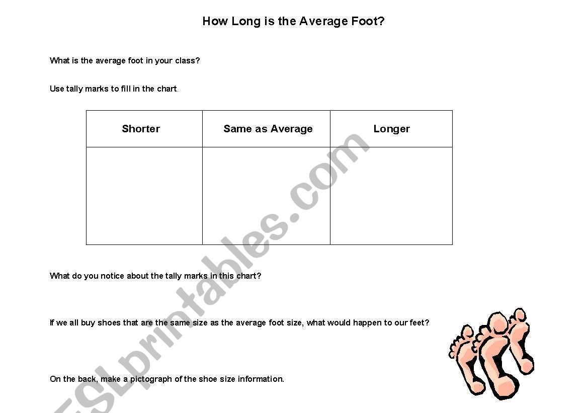 Average Foot worksheet