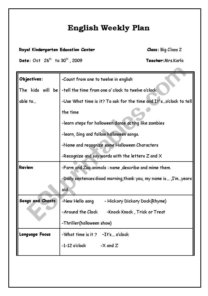 GUIDELINE FOR PARENTS worksheet