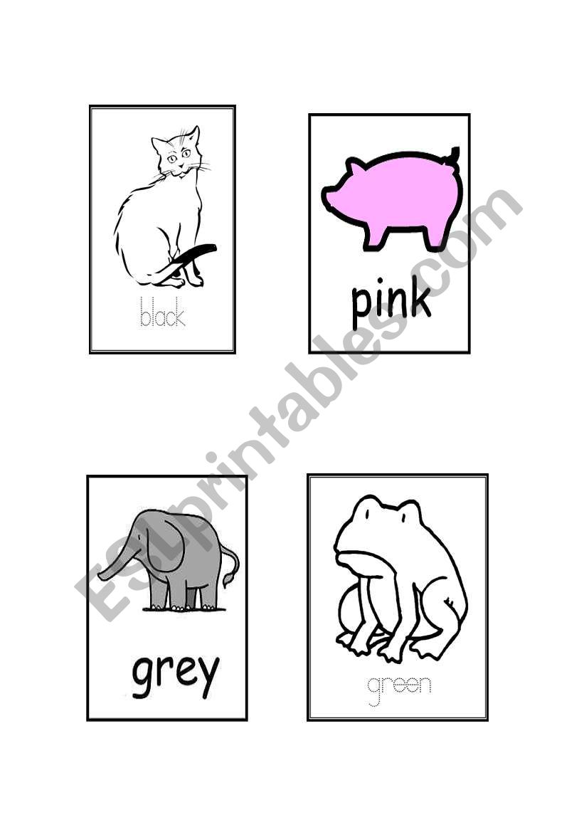 fun with colours and animals worksheet