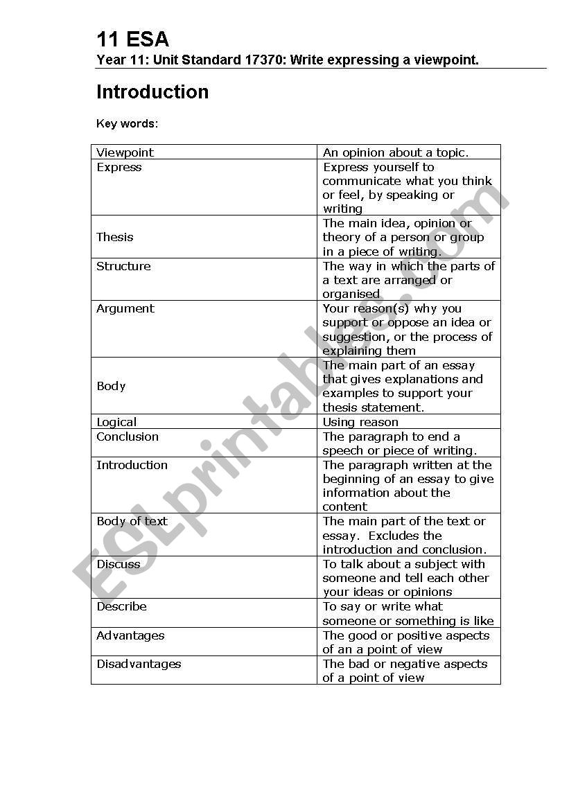 Mix and Match worksheet