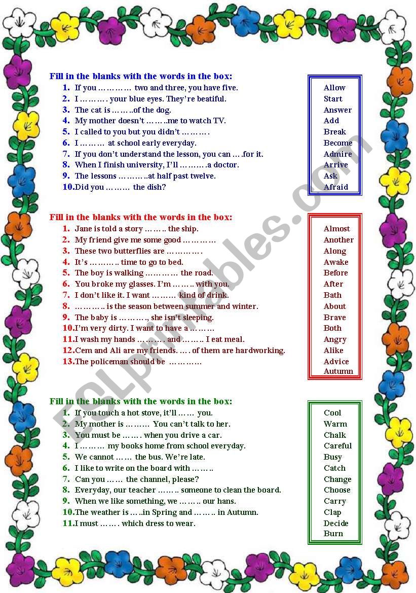 NEW WORDS worksheet