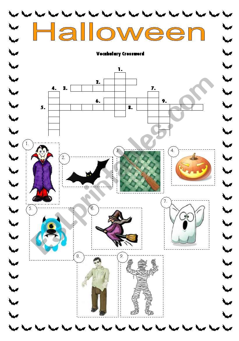 Halloween Crossword worksheet