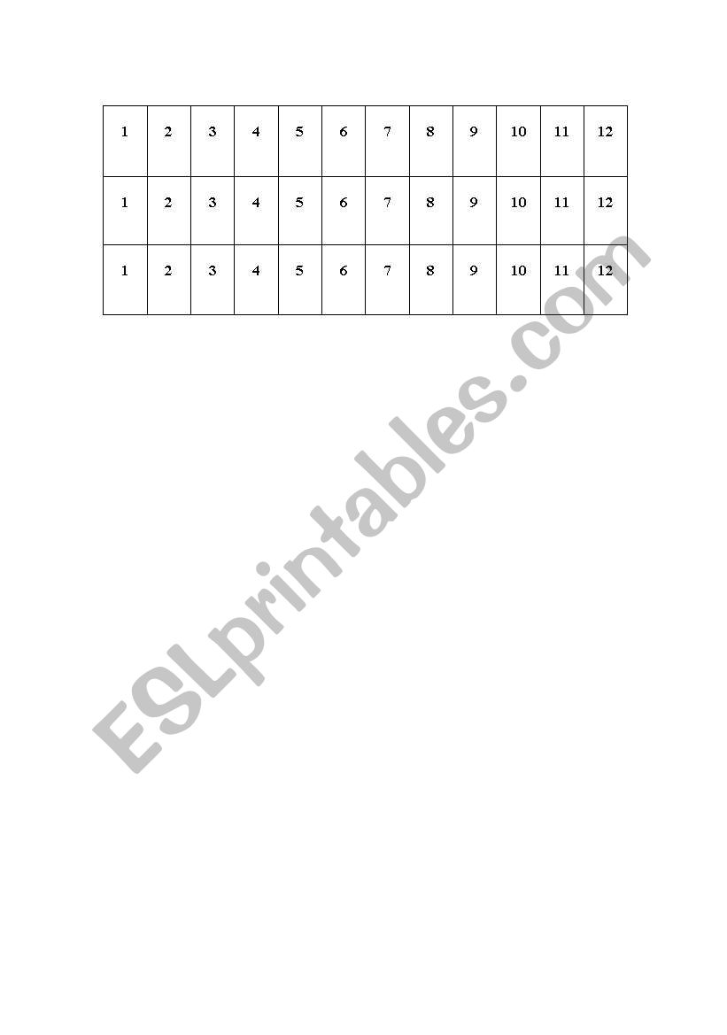 Number Maths Game worksheet