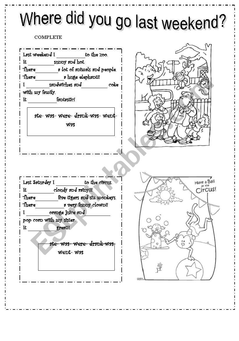 simple past elementary worksheet