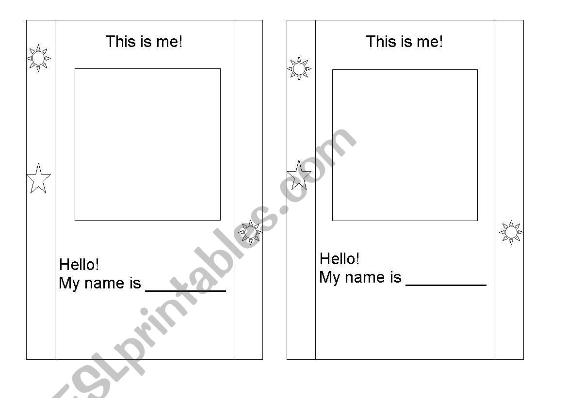 Myself worksheet