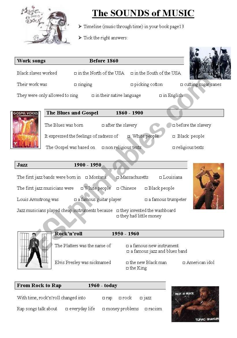 MUSIC  worksheet