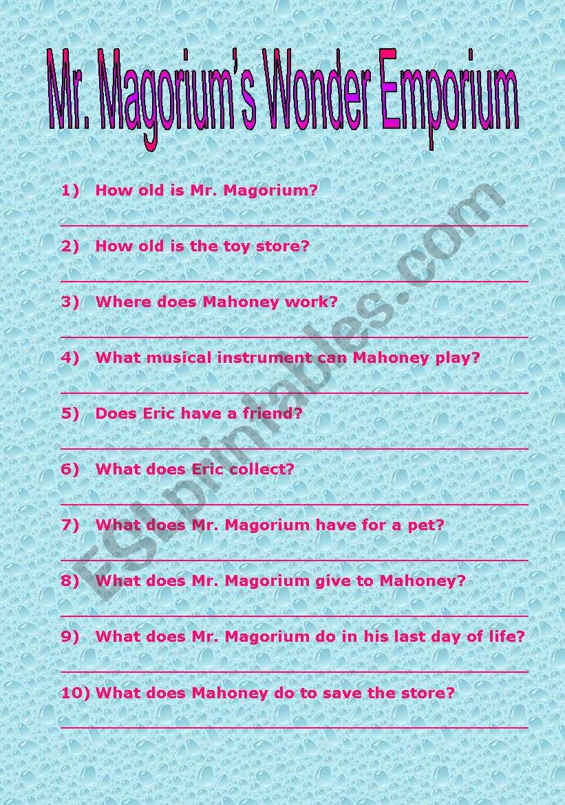 MR. MAGORIUMS WONDER EMPORIUM