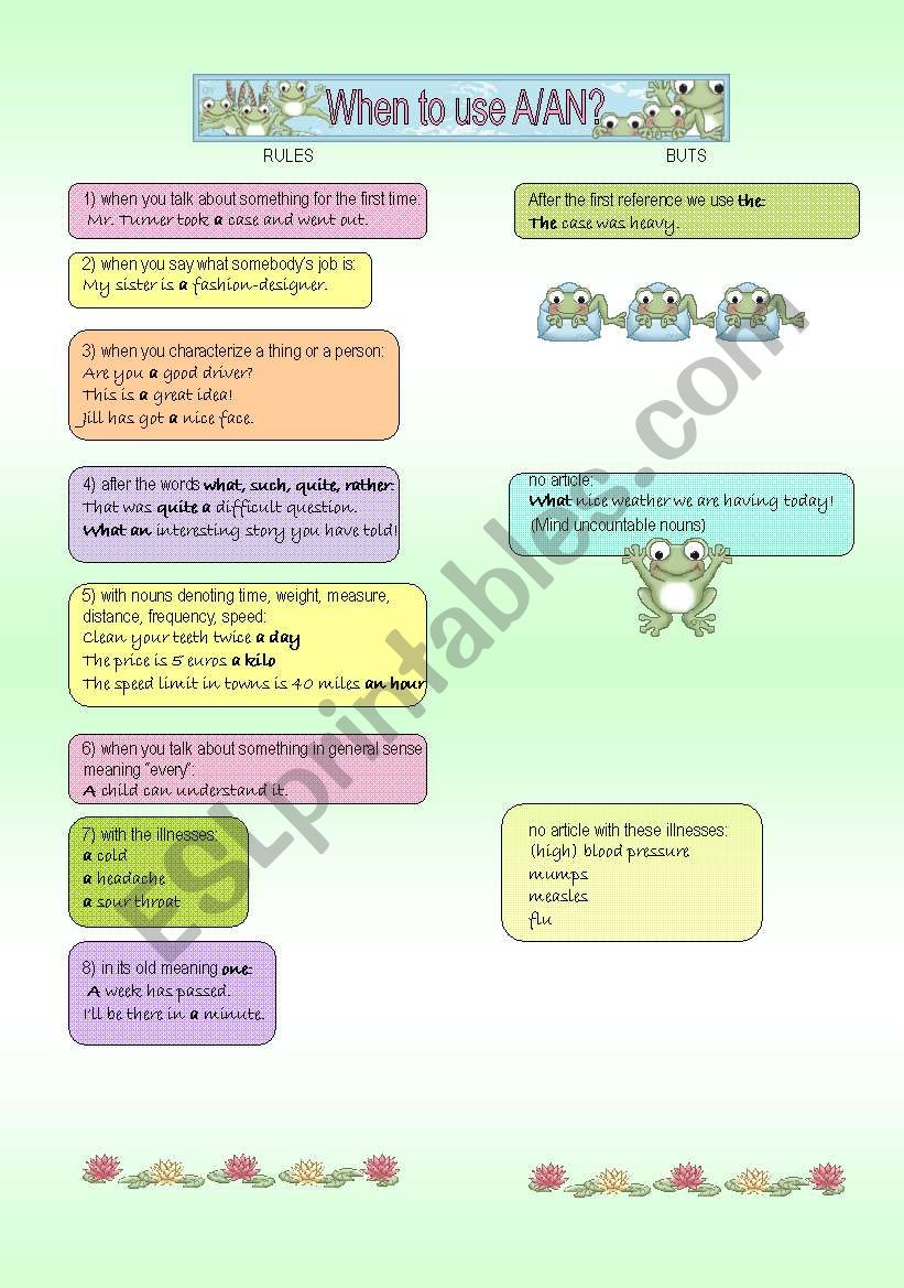 articles 1/3 worksheet