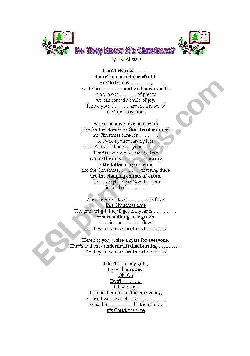 Do they Know itīs Christmas? by TV Allstars Do they Know itīs Christmas? by TV Allstars