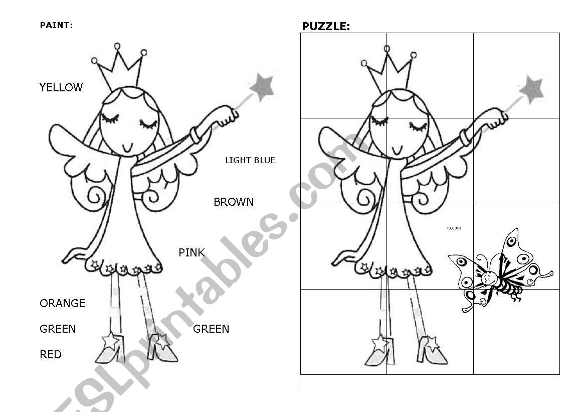 FAIRY PUZZLE worksheet