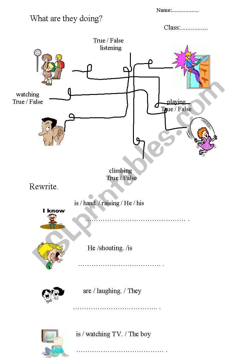 action verbs worksheet