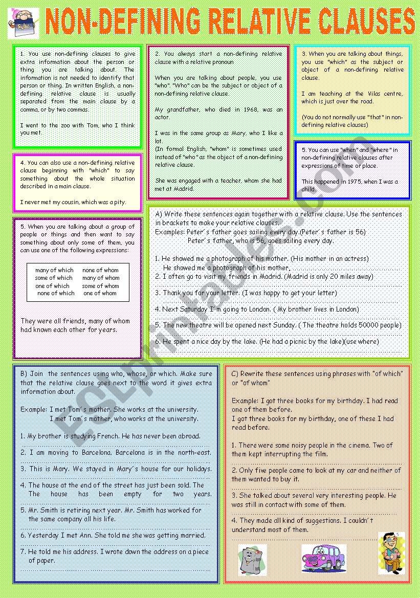 relative-clauses-con-im-genes-gram-tica-del-ingl-s-aprender-ingl-s-ejercicios-de-ingles