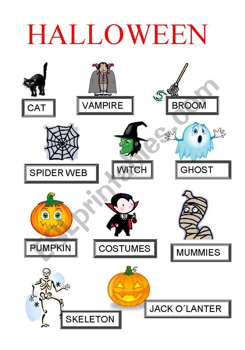 HALLOWEEN - ESL worksheet by reyeslinares