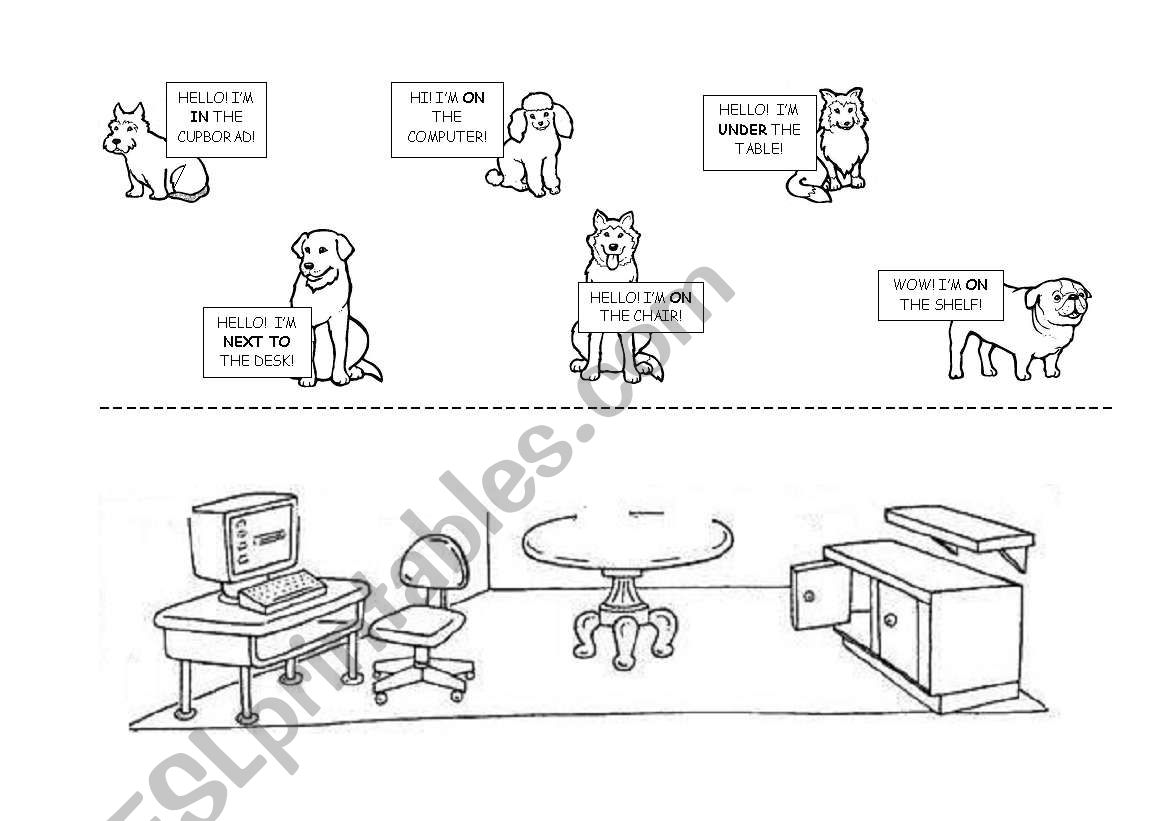 prepositions of place worksheet
