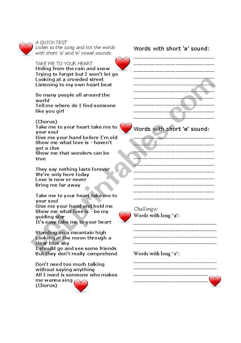 Short ´a´ short ´e´ phonics sounds