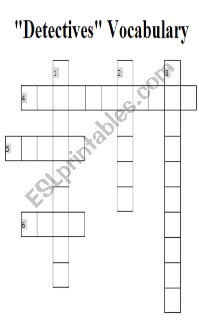 crossword detective worksheet