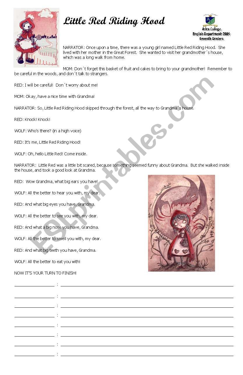 Little Red Riding Hood worksheet