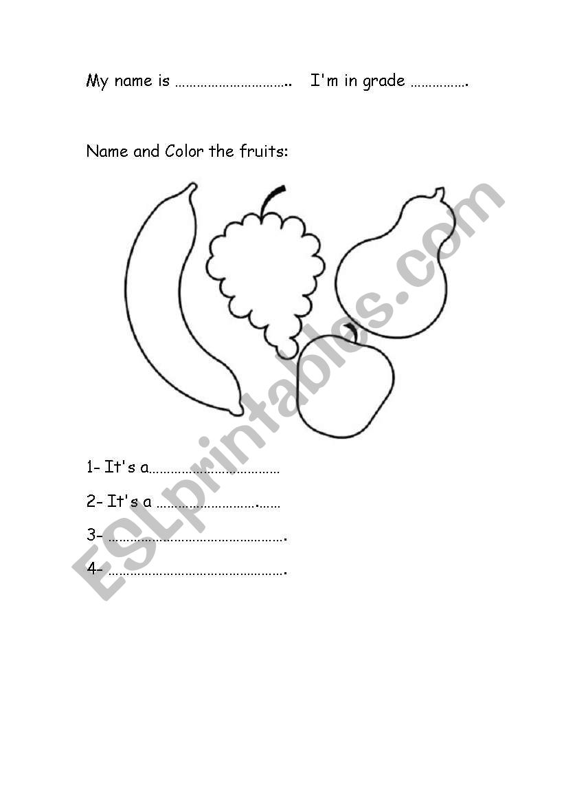 name and color worksheet