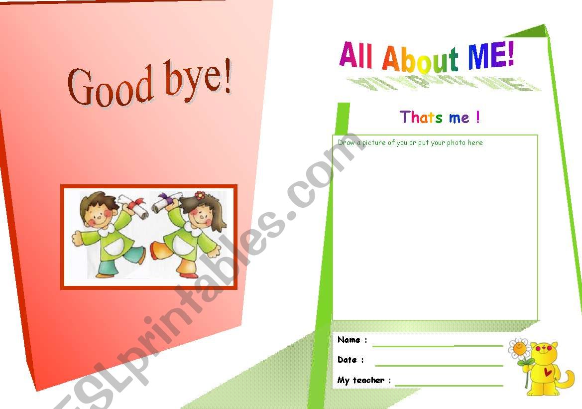 All About Me Booklet worksheet