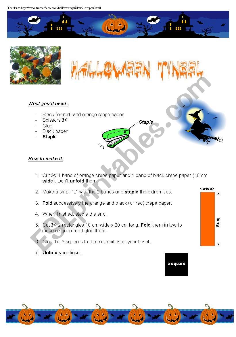 HALLOWEEN PARTY - Halloween tinsel