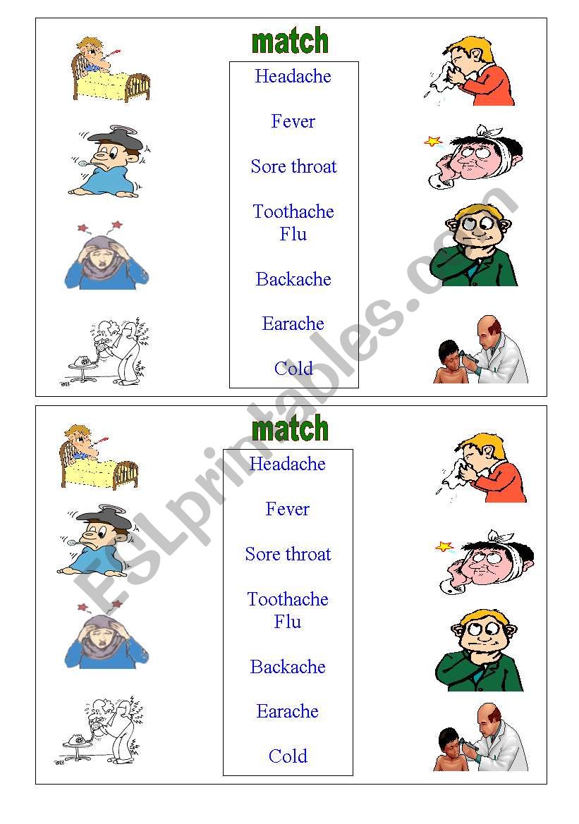 match worksheet