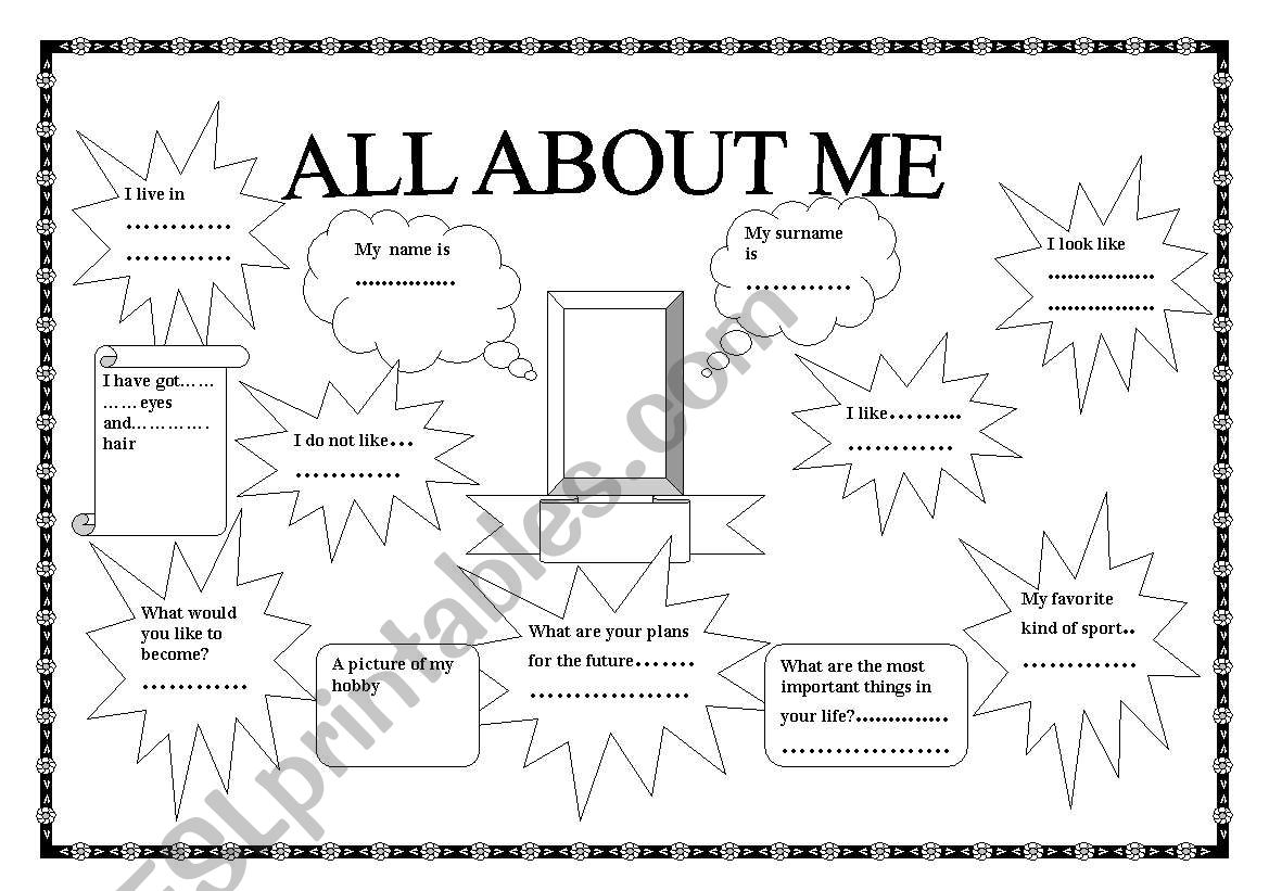 ALL ABOUT ME worksheet