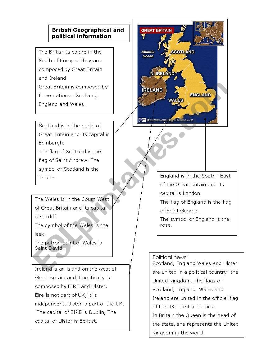 Great Britain and Ireland : geographical and political info 