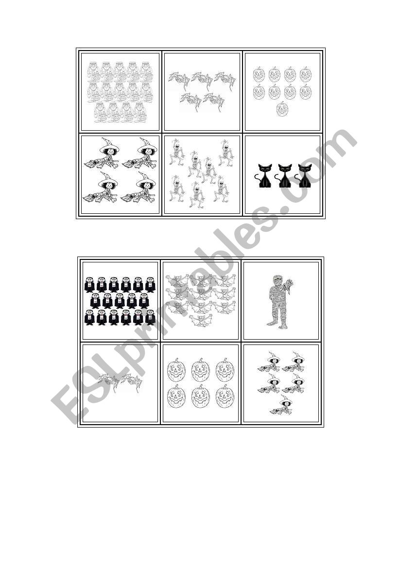 halloween bingo part1 worksheet