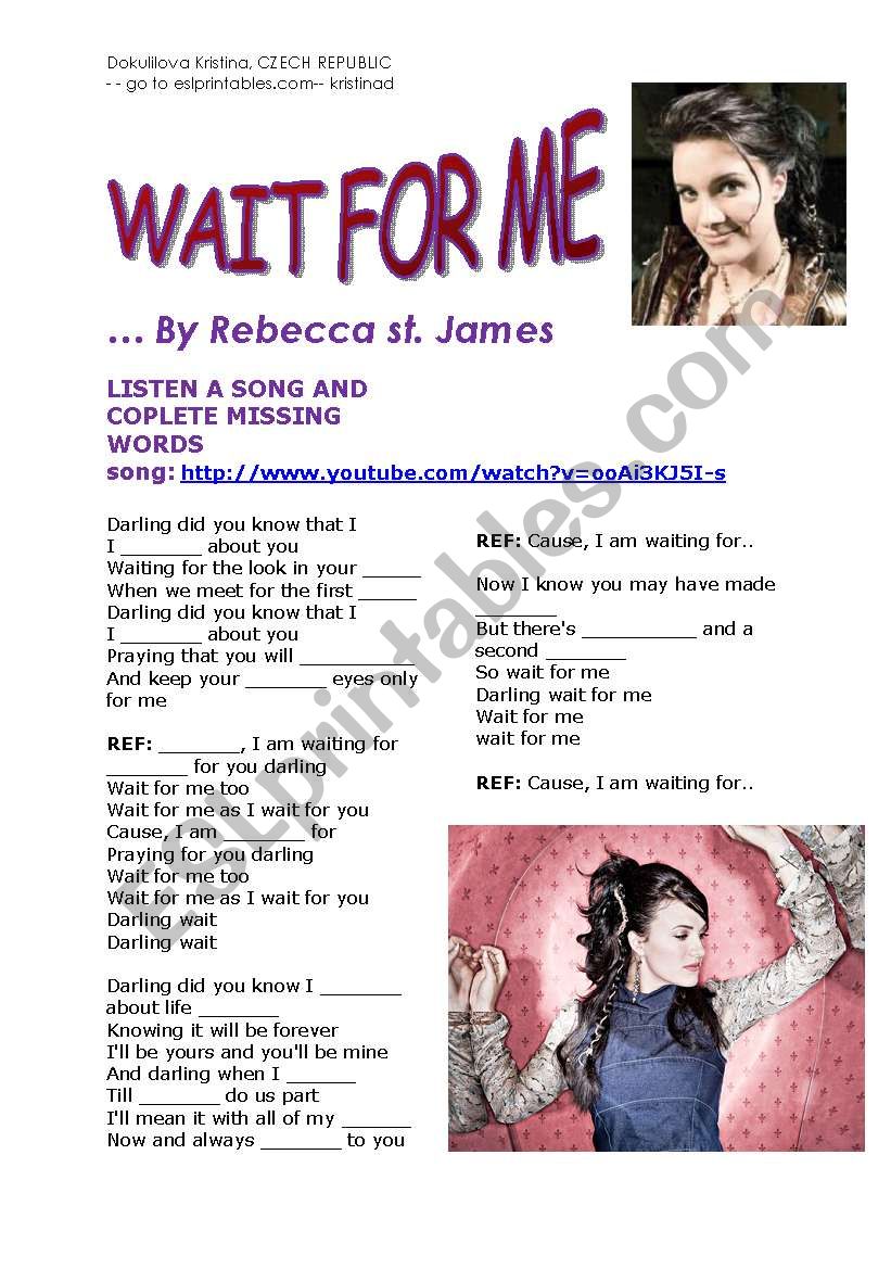 Wait For Me- by Rebecca st. James