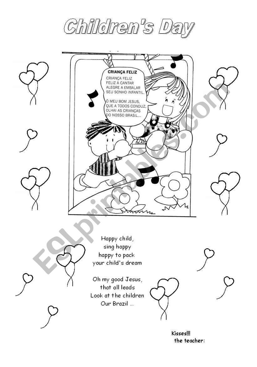 ChildrenÂ´s Day worksheet