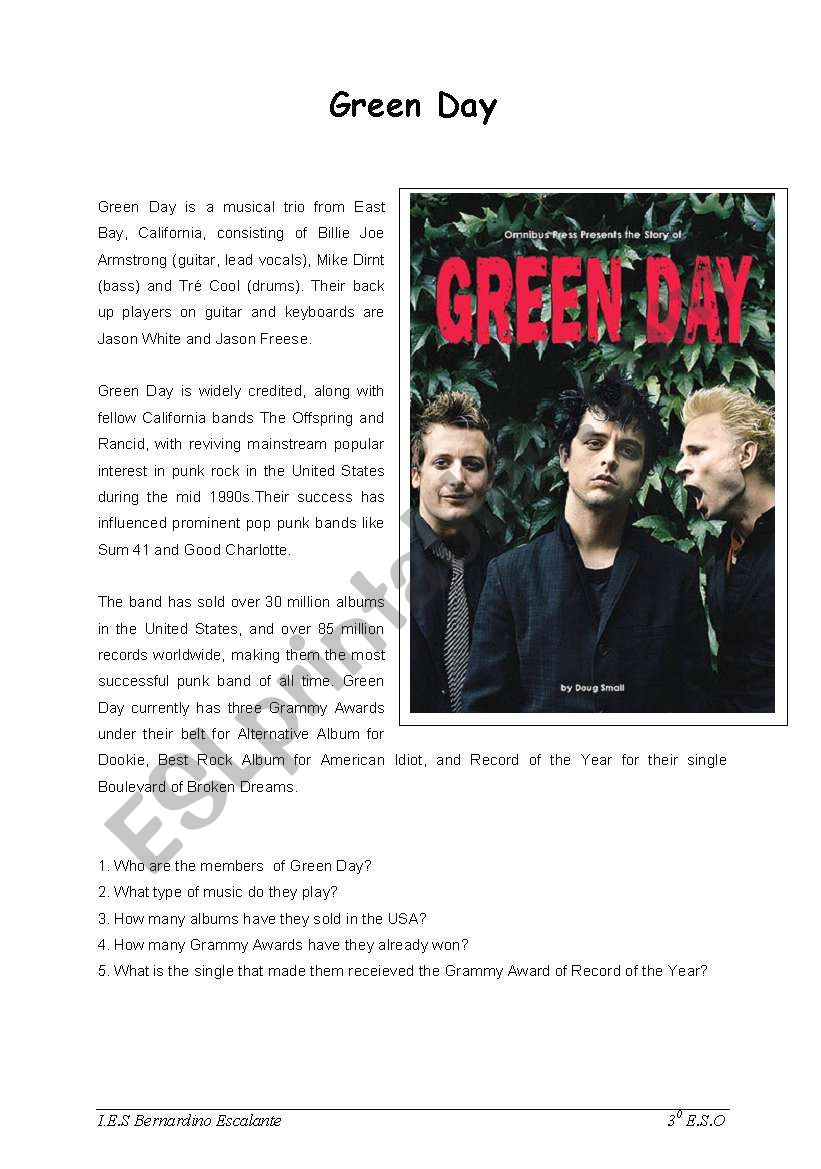 The Boulevard of the broken dreams by  Green Day