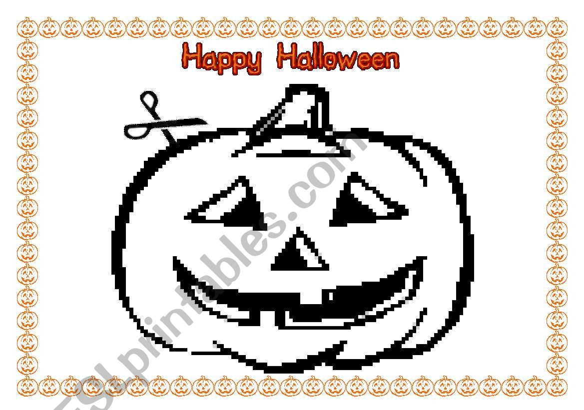 halloween pumpkin mask worksheet