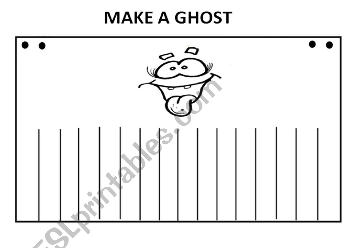 HALOWEEN- MAKE A GHOST  worksheet