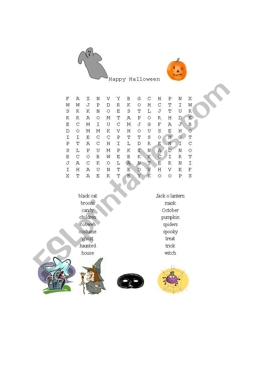 Happy Halloween worksheet