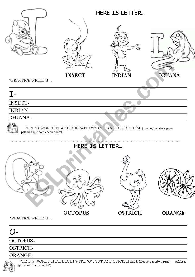 Vowels worksheet