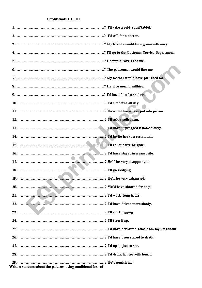 Asking questions in Conditional Sentences