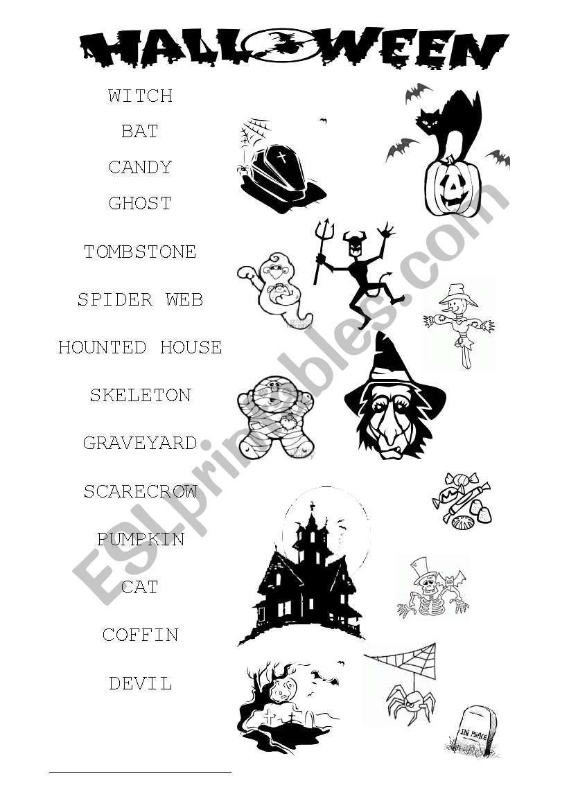 Halloween worksheet