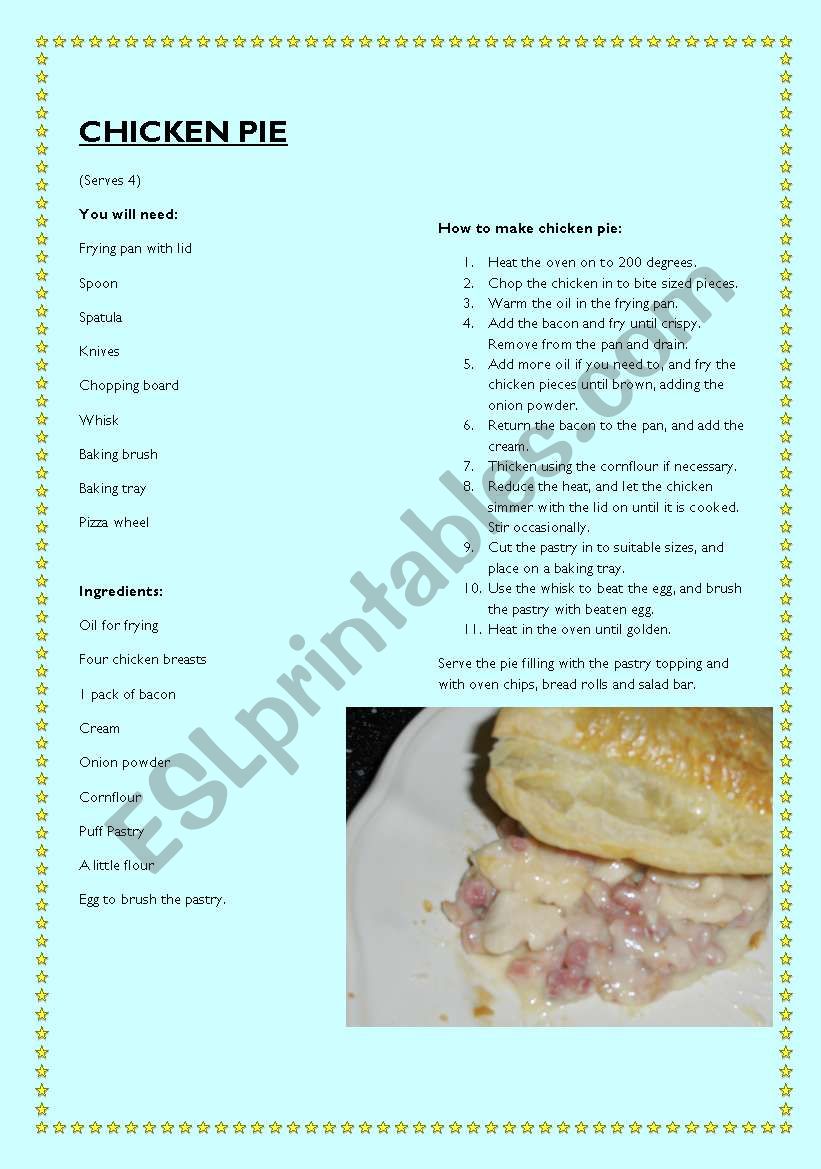 CHICKEN PIE - CLASSIC RECIPE FOR COKING IN ENGLISH 1/2
