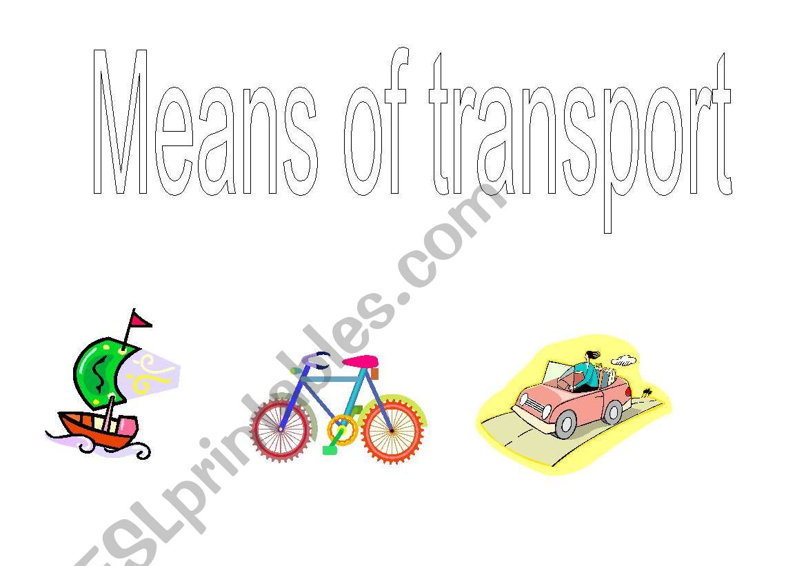 means of transport worksheet